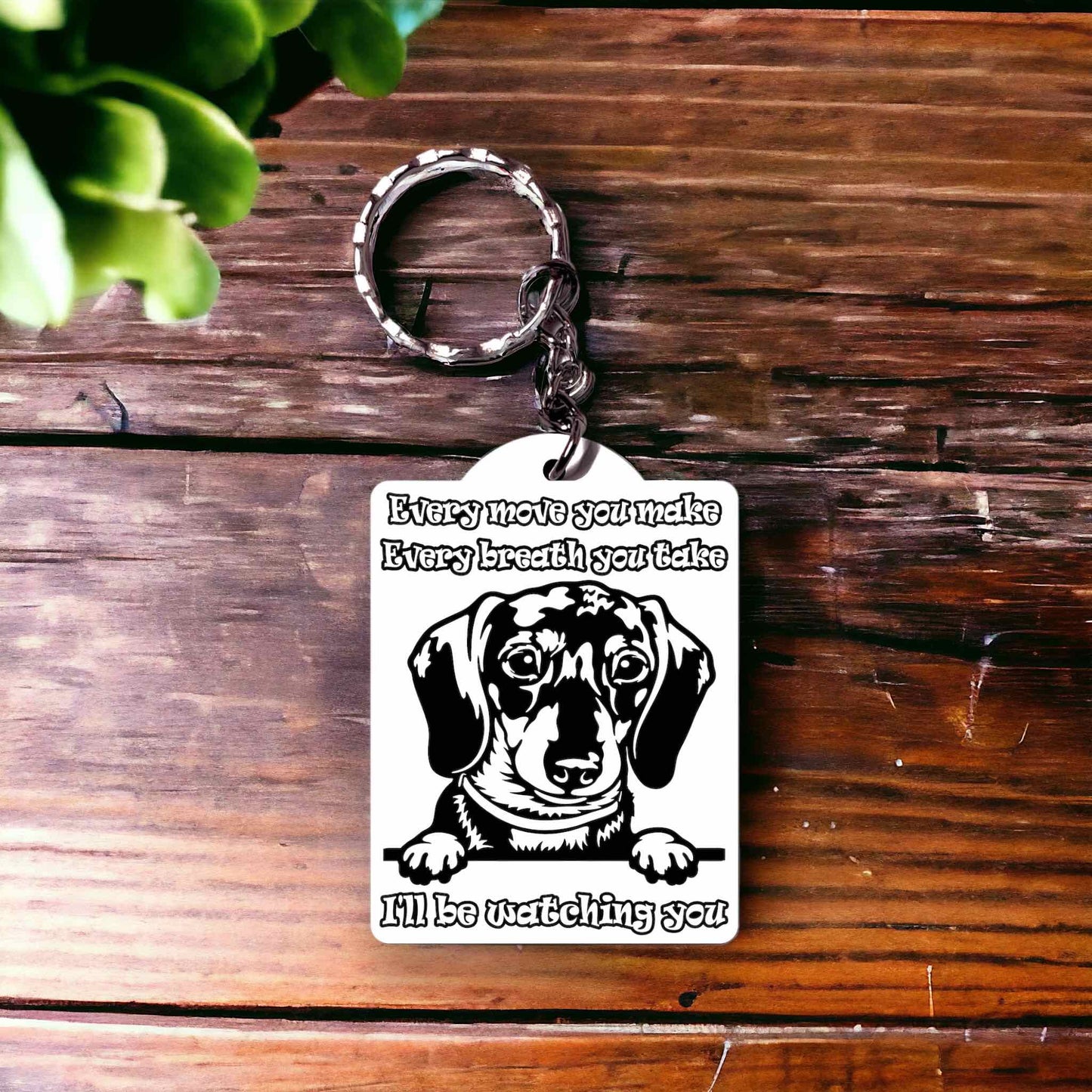 'Dachshund' Dog Design Keyring - Laser Design Creations