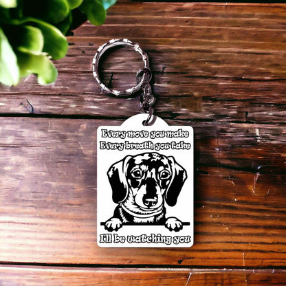 'Dachshund' Dog Design Keyring - Laser Design Creations