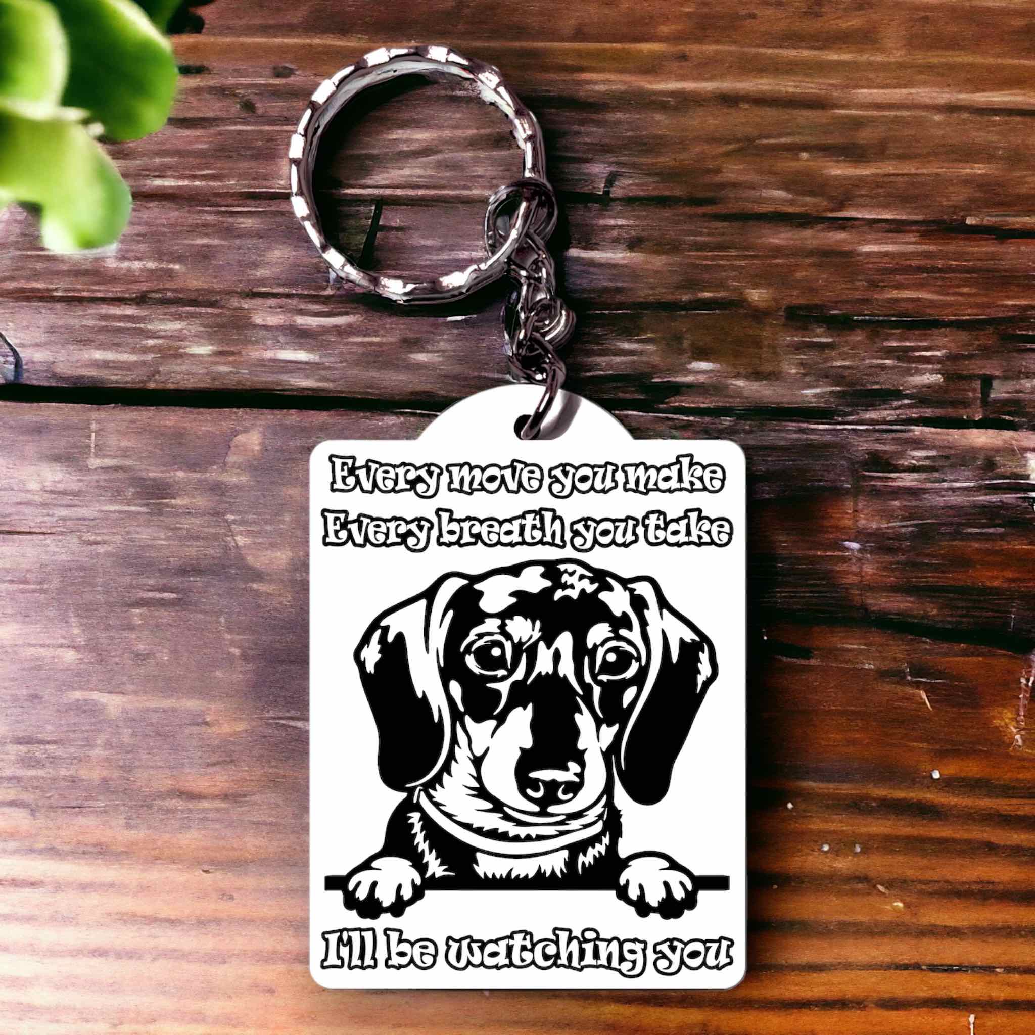 'Dachshund' Dog Design Keyring - Laser Design Creations