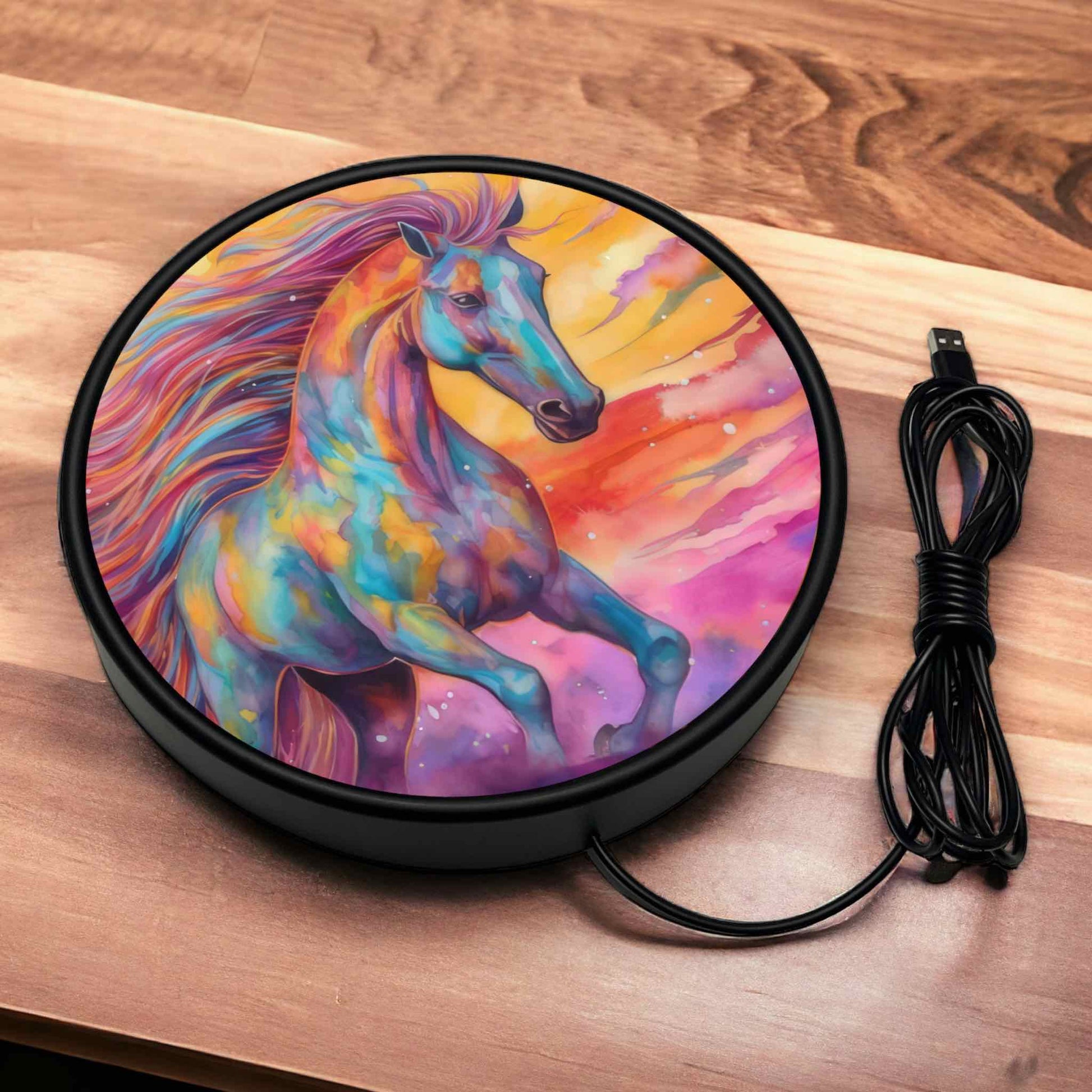 Art Style Horse - Vibrant Illuminations: LED Light Sign - Laser Design Creations