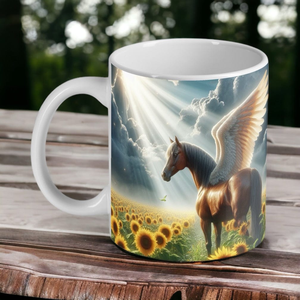 Horse with Angel Wings -  Art Style Design Mug - Laser Design Creations