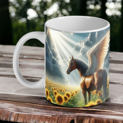 Horse with Angel Wings -  Art Style Design Mug - Laser Design Creations