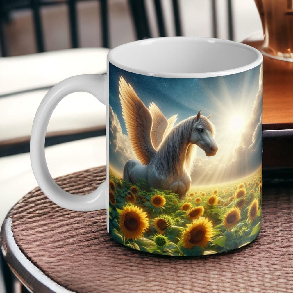 Horse with Angel Wings -  Art Style Design Mug - Laser Design Creations