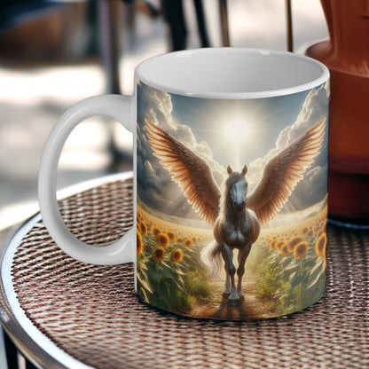 Horse with Angel Wings -  Art Style Design Mug - Laser Design Creations