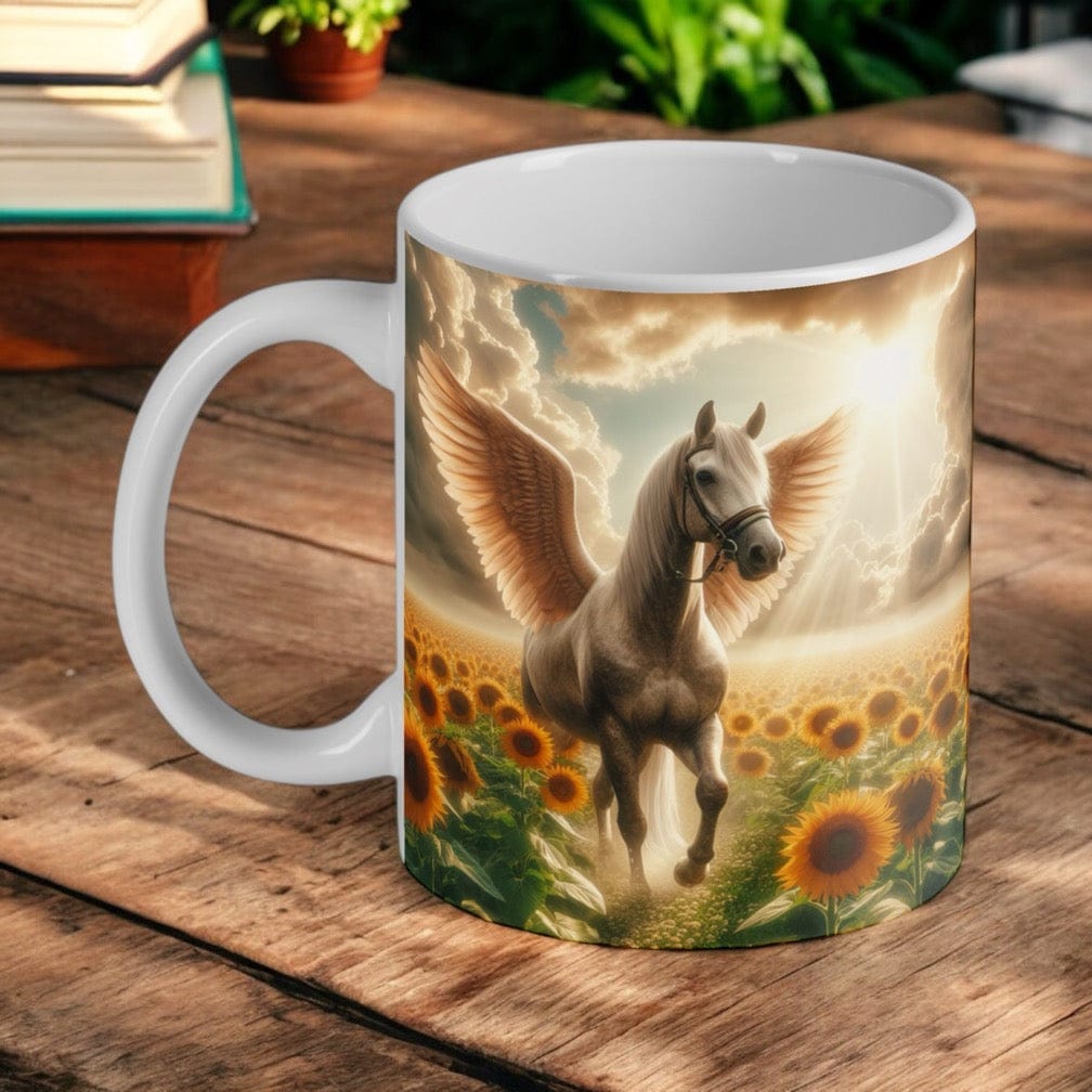 Horse with Angel Wings -  Art Style Design Mug - Laser Design Creations