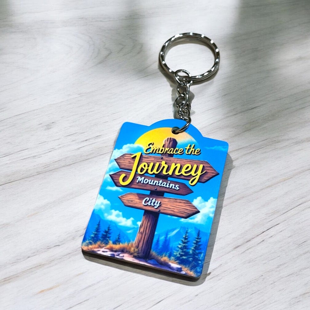 Inspirational "Embrace the Journey" - Keyring / Bag Tag - Laser Design Creations
