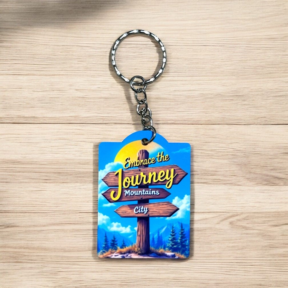 Inspirational "Embrace the Journey" - Keyring / Bag Tag - Laser Design Creations