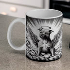 'Staffy Angel Wings' - Staffordshire Bull Terrier Dog Design Mug - Laser Design Creations