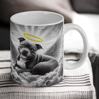 'Staffy Angel Wings' - Staffordshire Bull Terrier Dog Design Mug - Laser Design Creations