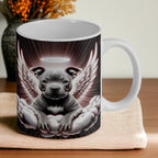 'Staffy Angel Wings' - Staffordshire Bull Terrier Dog Design Mug - Laser Design Creations