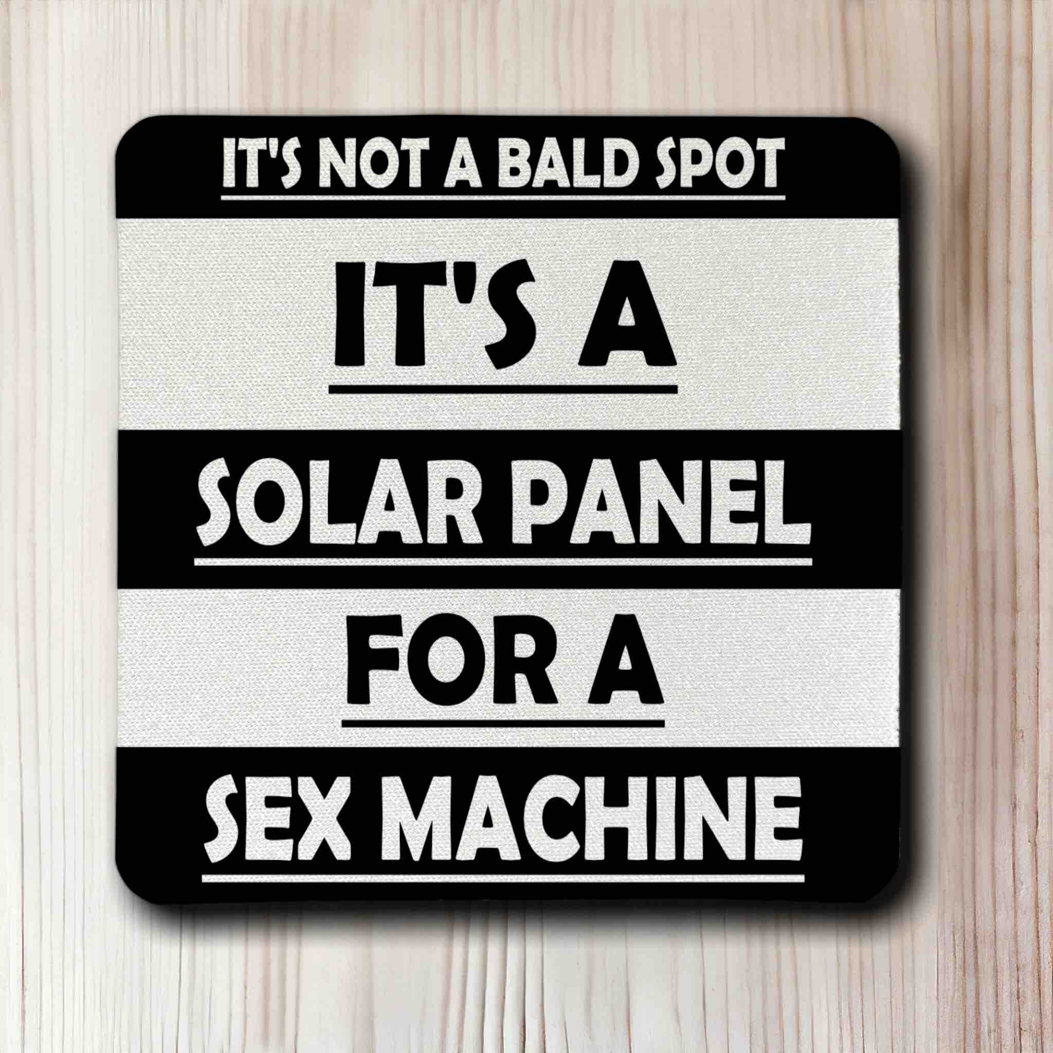 Humorous "Solar Panel for a Sex Machine" - Pack of 4 Neoprene Coasters - Laser Design Creations