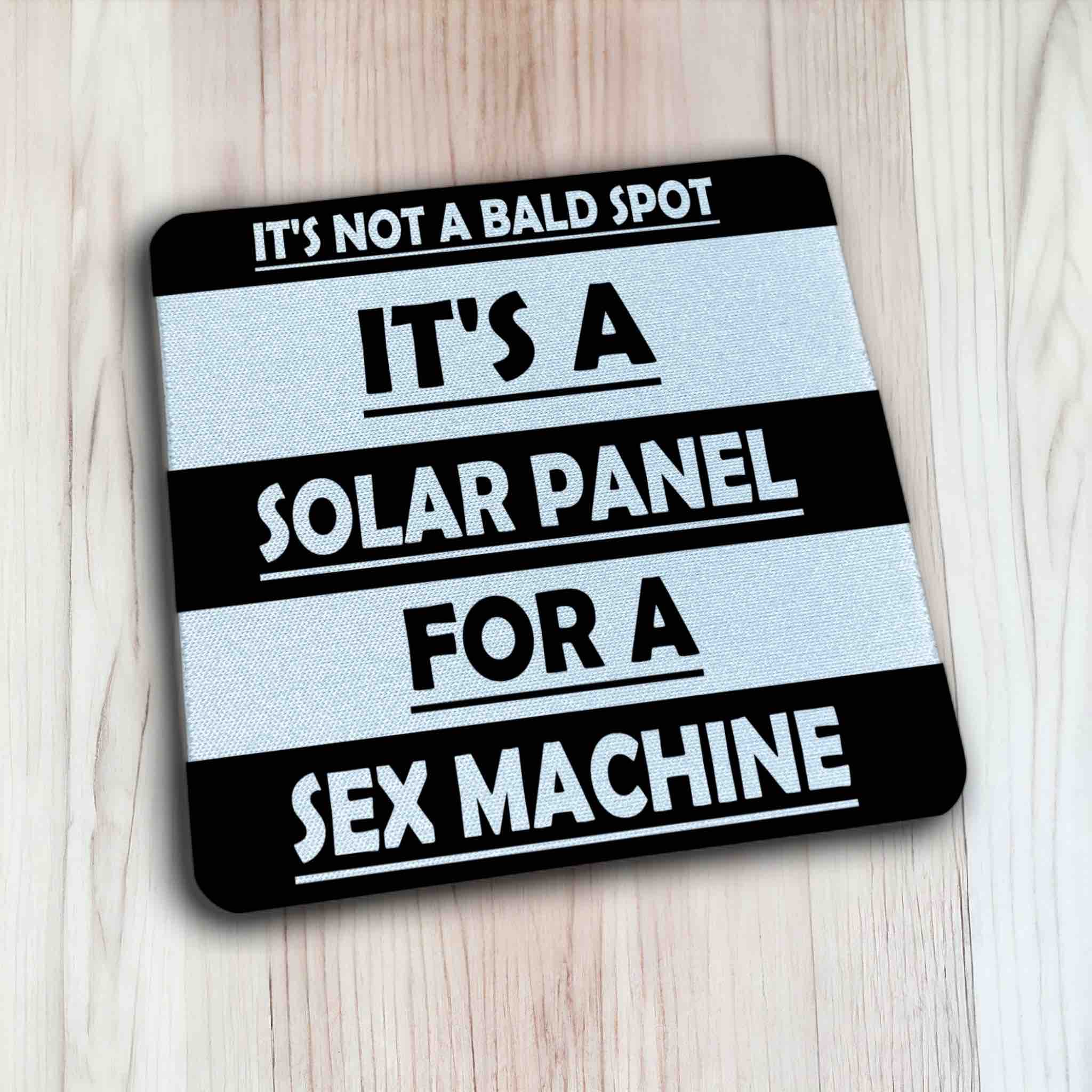 Humorous "Solar Panel for a Sex Machine" - Pack of 4 Neoprene Coasters - Laser Design Creations