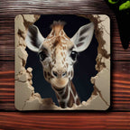 Adorable Giraffe Peek-A-Boo - Pack of 4 Neoprene Coasters - Laser Design Creations