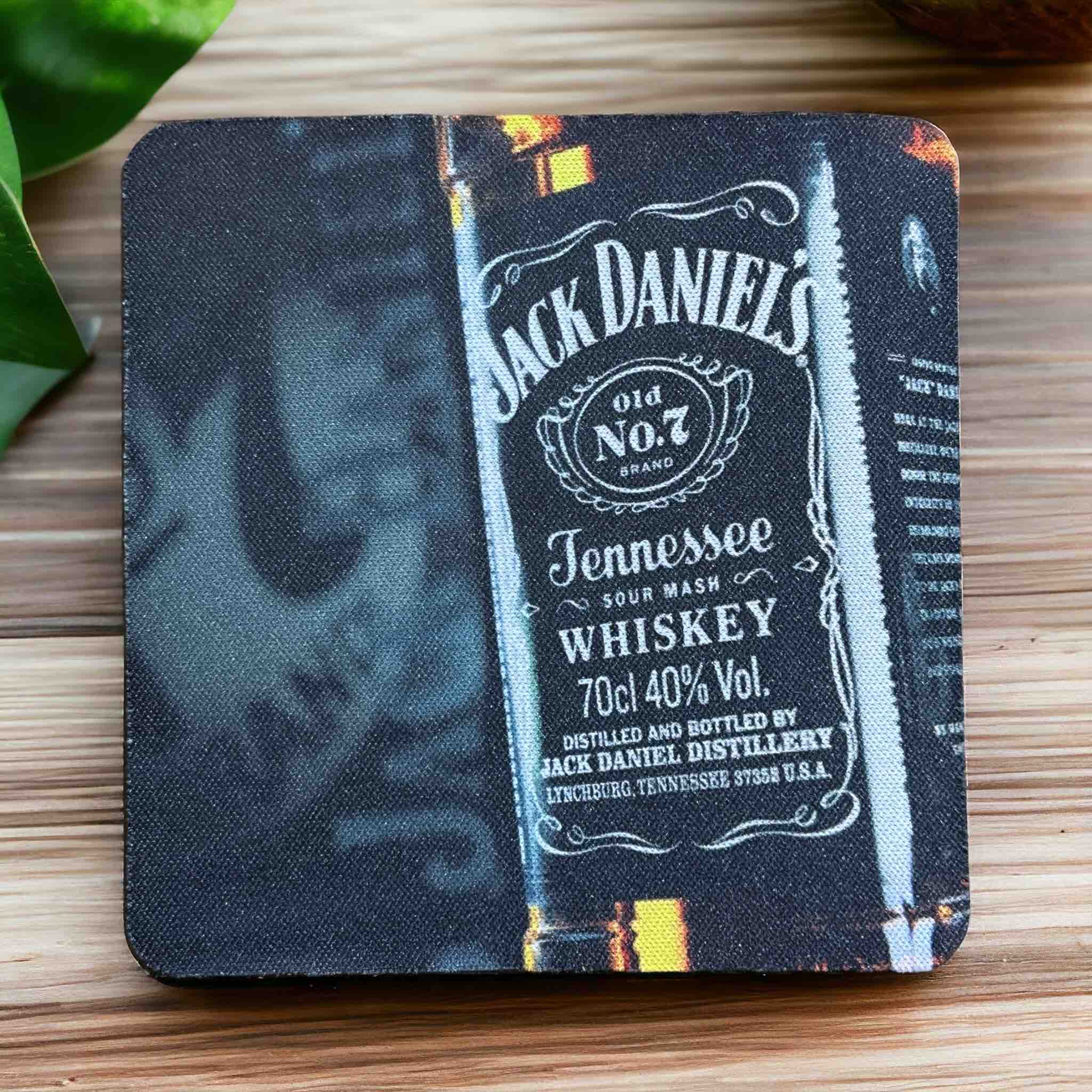 Jack Daniel’s Classic Tennessee Whiskey Art Style - Pack of 4 Neoprene Coasters - Laser Design Creations