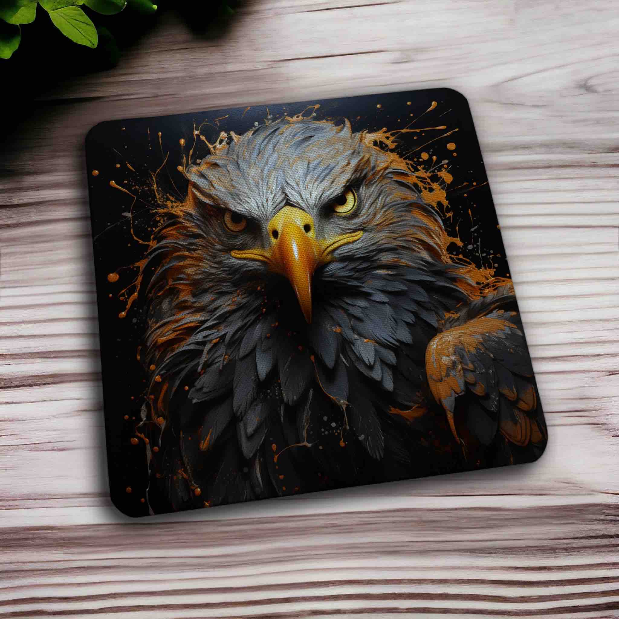 Majestic Eagle Dynamic Splash Art Designs - Pack of 4 Neoprene Coasters - Laser Design Creations