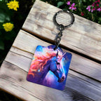 Cosmic Fantasy Magical Unicorn - Keyring / Bag Tag - Laser Design Creations