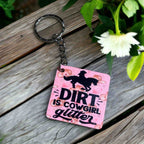 'Dirt is Cowgirl Glitter' Playful Western Design - Keyring / Bag Tag - Laser Design Creations