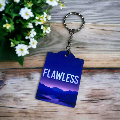 Flawless! Playful Perfection Vibe - Keyring / Bag Tag - Laser Design Creations