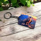 'Majestic Eagle Sunset' Playful Wilderness Vibe - Keyring / Bag Tag - Laser Design Creations