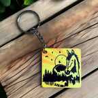 'Wild Horse Sunset' Playful Wilderness Vibe - Keyring / Bag Tag - Laser Design Creations