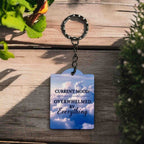Current Mood: Overwhelmed by Everything! Cloudy Sky Design - Keyring / Bag Tag - Laser Design Creations
