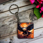 'Majestic Eagle' Fiery Dynamic Eagle Designs - Keyring / Bag Tag - Laser Design Creations