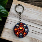 Fiery Mystic Skull Designs - Keyrings / Bag Tags - Laser Design Creations