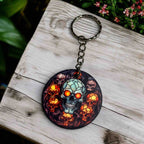 Fiery Mystic Skull Designs - Keyrings / Bag Tags - Laser Design Creations