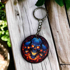 Fiery Mystic Skull Designs - Keyrings / Bag Tags - Laser Design Creations