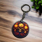 Fiery Mystic Skull Designs - Keyrings / Bag Tags - Laser Design Creations
