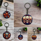 Fiery Mystic Skull Designs - Keyrings / Bag Tags - Laser Design Creations