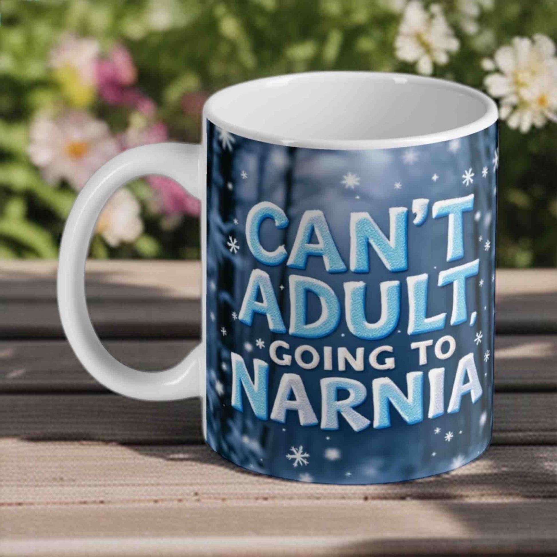 Can't Adult, Going to Narnia - Funny Cup for Fantasy Lovers 11oz Ceramic Mug - Laser Design Creations