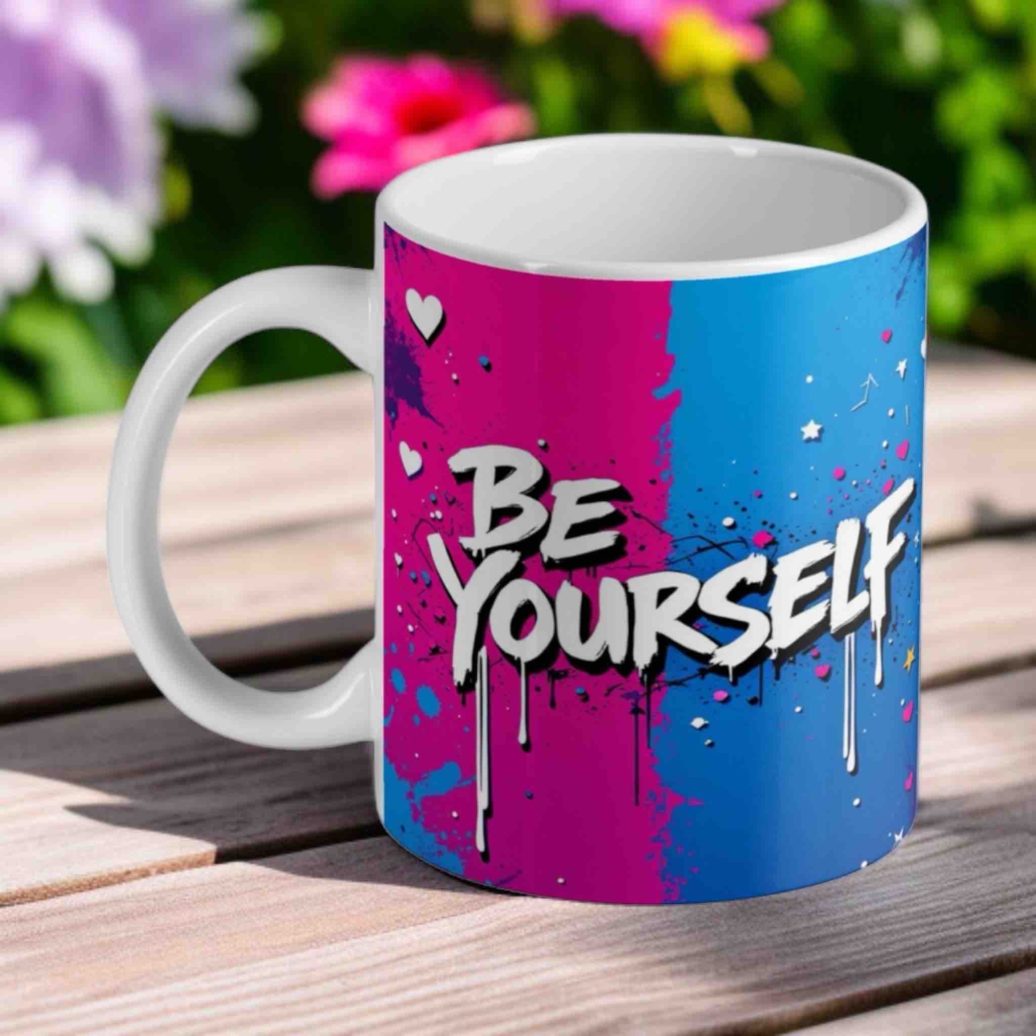 I Have Mixed Drinks About Feelings - Funny Graffiti Style - 11oz Ceramic Mug - Laser Design Creations