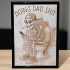 Funny dad-themed wood engraved decor for bathroom or man cave, Laser Design Creations.