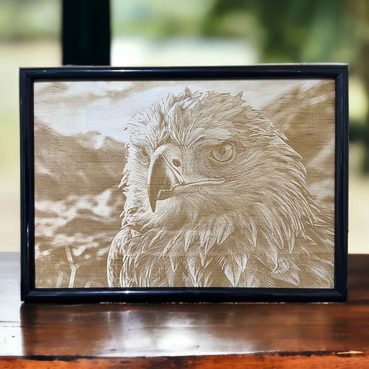 Majestic Eagle - Wood Engraved Art Design - Laser Design Creations