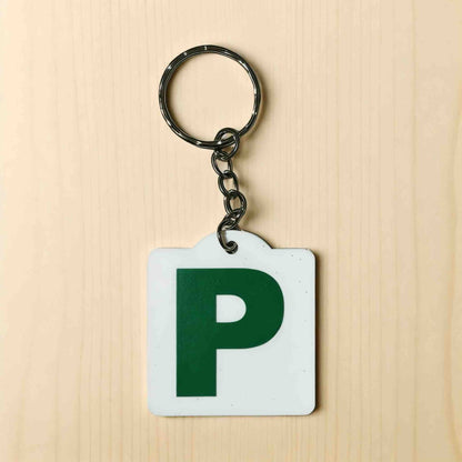 Learner Provisional Driver L / Red P1 / Green P2 Plate Personalised Keyring / Bag Tag