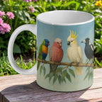 Aussie Birds Branch Scene Mug & Coasters – Australian Wildlife Gift