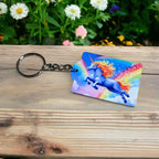 Magical Rainbow Unicorn with Sparkling Mane - Keyring / Bag Tag - Laser Design Creations