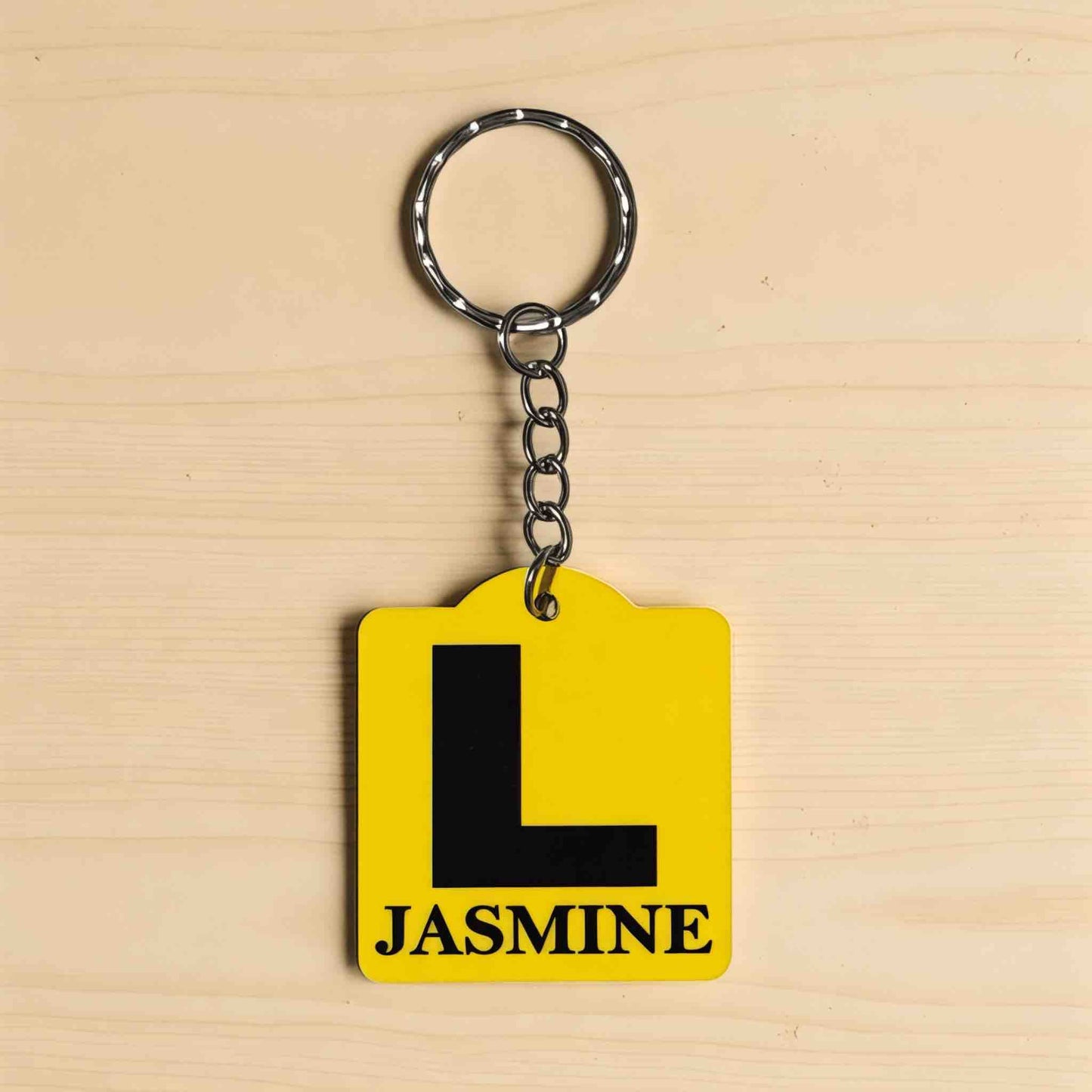 Learner Provisional Driver L / Red P1 / Green P2 Plate Personalised Keyring / Bag Tag