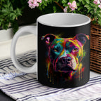 Colourful Art Style Staffordshire Bull Terrier ‘Staffy’ Dog Design Mug - Laser Design Creations