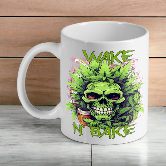 Wake n’ Bake - Weed Design Mug - Laser Design Creations