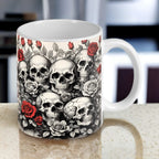 Skulls & Roses Theme Design Mug - Laser Design Creations