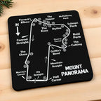 Iconic Bathurst Mount Panorama Map Coaster Set - Motorsport Fan Gift