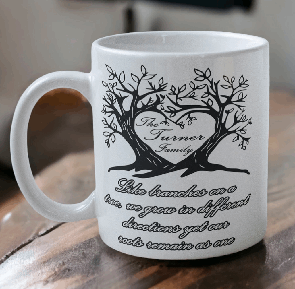 Personalised 'Family Tree of Life' Design Mug - 2 Styles Available - Laser Design Creations