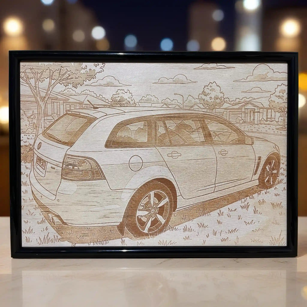 Custom Car Photo Wood Design – Personalised Vehicle Art, Aussie Made