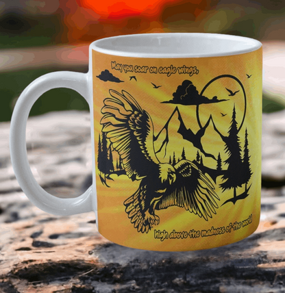 'May you Soar on Eagle Wings' Design Mug - Laser Design Creations