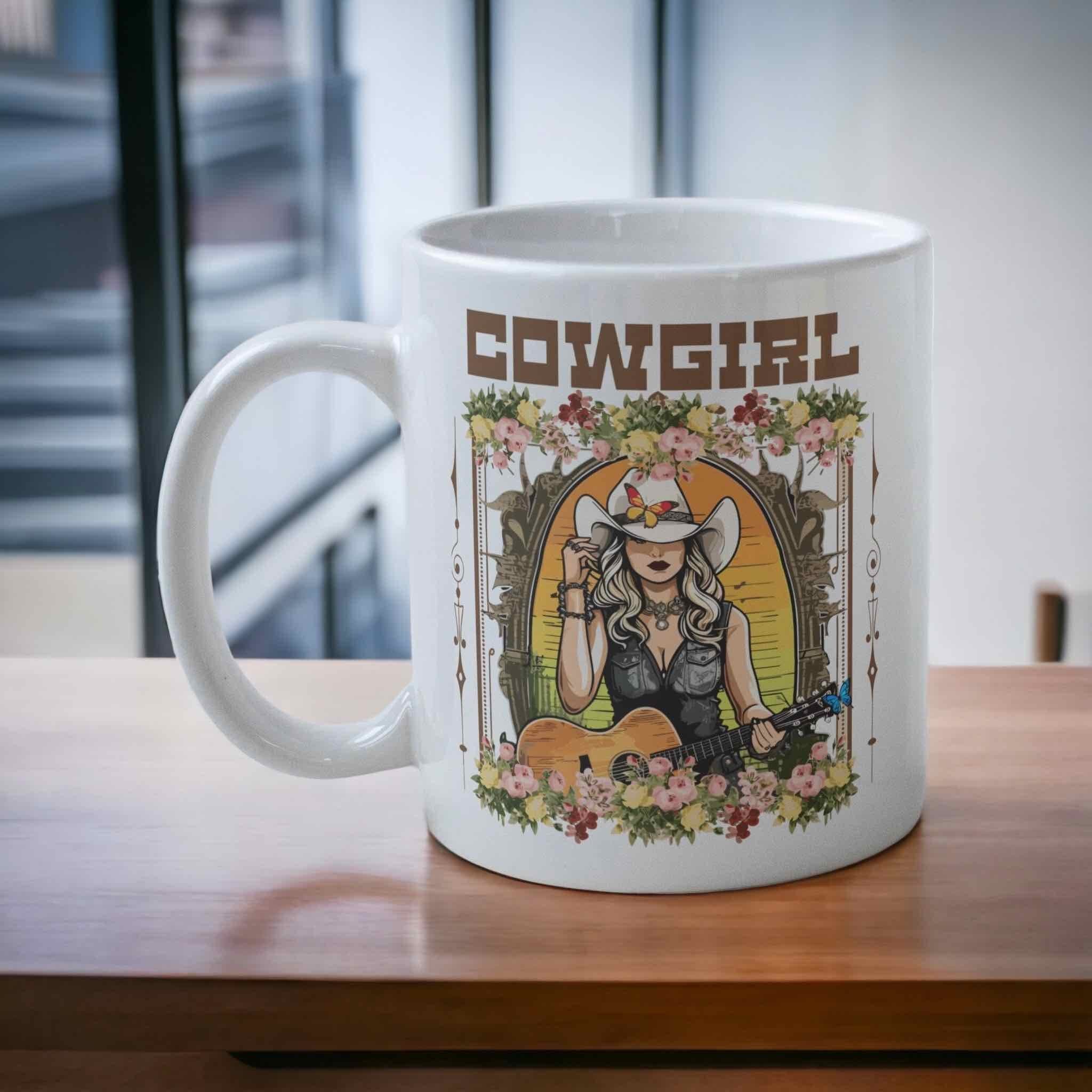 ‘Western Cowgirl’ Horse Theme Design Mug - Laser Design Creations