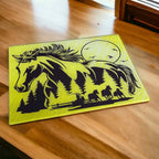 Sunny Horse Art Design - Textured Glass Cutting / Serving Board - Laser Design Creations