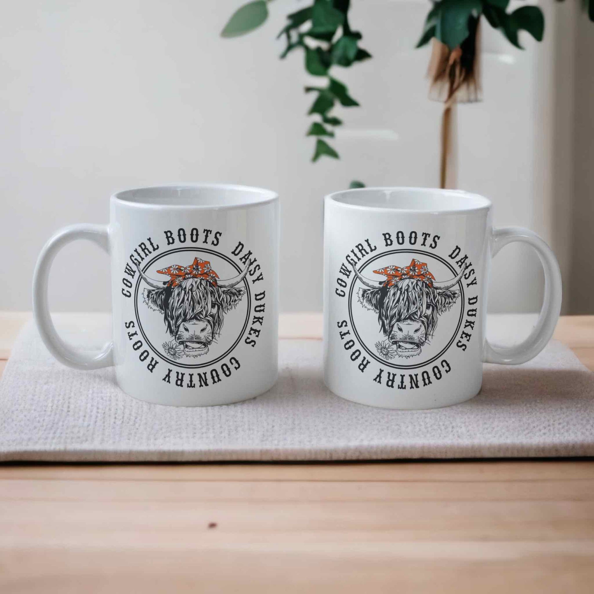 ‘Cowgirl Boots & Daisy Dukes’ Horse Theme Design Mug - Laser Design Creations
