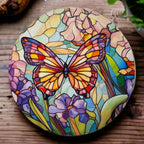 Colourful Butterfly Design - Neoprene Coaster - Laser Design Creations